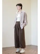 ウエスト調節可能なカキ色のワークパンツ【女性用・フィット・テーパードデザイン】（セットアップ対応）