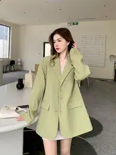 果物グリーンのジャケット【フィット・春秋用・韓国風】