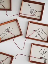 レトロな猫と犬の刺繍装飾画【創造的なギフト】