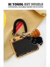 ICカードケース 定期入れ レコード型 黒猫 可愛い コンパクト 交通系IC 収納 通勤 通学 「HiYOUNG」