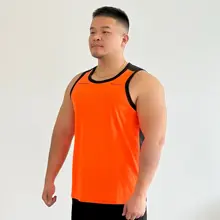 スポーツ用 ハーフジップカラータンクトップ【速乾・通気性・フィットネス対応】（セットアップ対応）