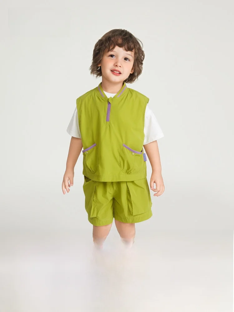 子供用カラフルなアウトドアスタイルのタンクトップとショートパンツ：9ヶ月児向け夏用セットアップの実用性と特性