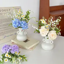 シンプルなデイジーの造花ブーケ【手持ち花・インテリア装飾用】