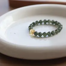 新中式デザインの緑色水晶と黄塔晶のブレスレット【925銀製・芸術的な贈り物】