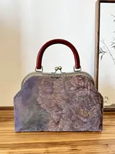 オリジナル中華風レトロデザインの桑蚕絲香云纱チャイナドレスバッグ【ハンドストラップ・ショルダーバッグ】