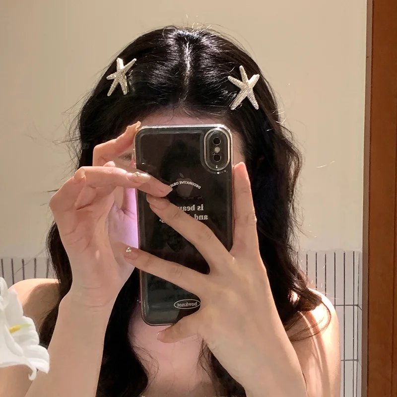 海星デザインのヘアクリップ：ユニークなサイドバングとビーチスタイルに最適な合金製ヘアクリップ