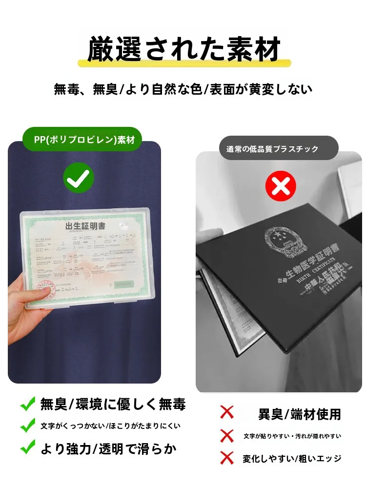 多機能証明書整理ケース：学校書類の収納・保護に最適な高強度ケース