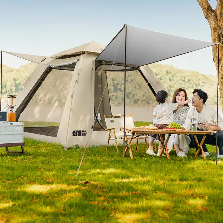 TAN XIAN ZHE アウトドア用折りたたみテント【防水・厚手・自動展開】（セットアップ対応）