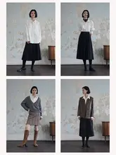 Jicouture ダブルポケット付きシンプルシャツ【フレンチスタイル・秋通勤用】