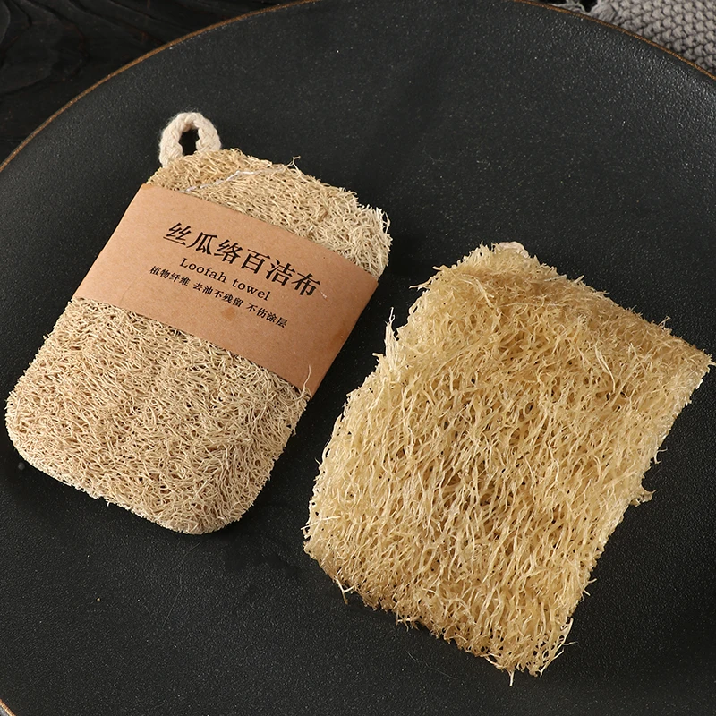 天然のヘチマで作られたキッチンクリーナー：油汚れ・食器洗いに最適な耐久性パッド