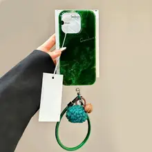 水墨デザイン ダークグリーン iPhone 16 Pro Max用ケース【多機種対応・保護カバー】