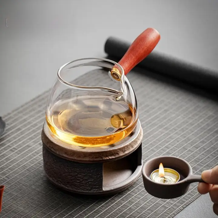 中式レトロ茶温器【キャンドル加熱・保温台・湯煎対応】
