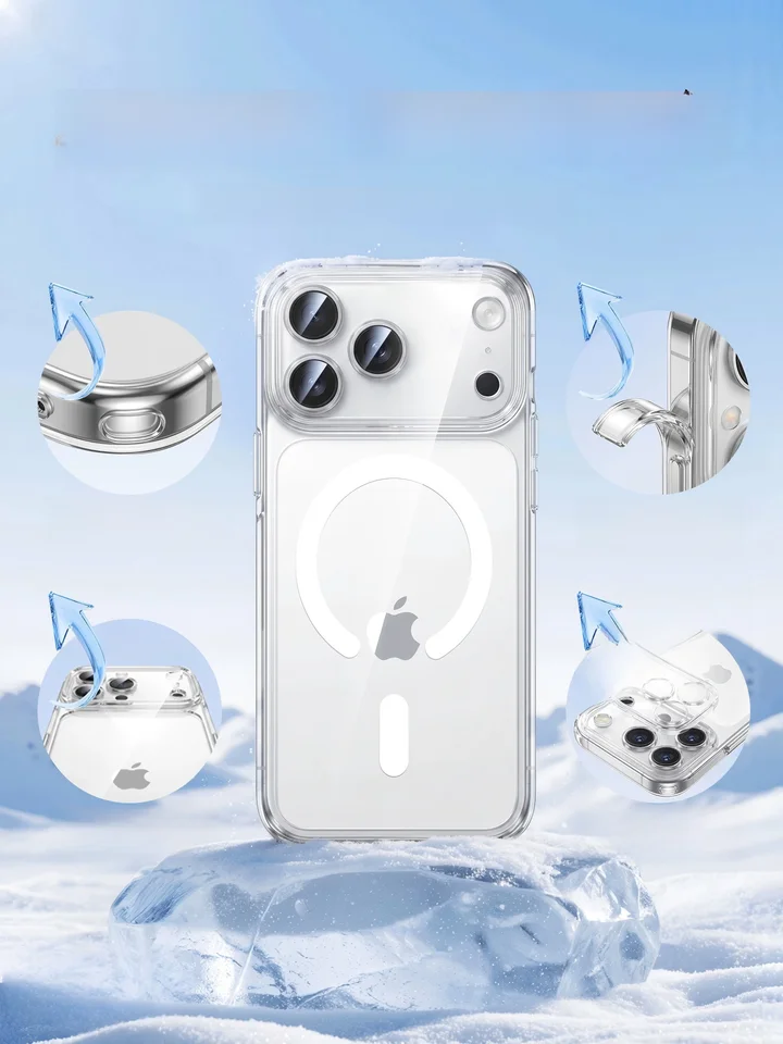 DIVI 透明ケース【衝撃吸収・無磁気・iPhone対応・全面保護】
