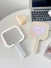 LEDライト付き化粧鏡【ポータブル・折りたたみ式・旅行用】