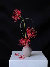 フェイクフラワー 彼岸花 ワンブランチ 花 屋内装飾 フラワーアレンジメント
