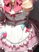 かわいい日常用ロリータドレス【ピンク・花苞デザイン・コスプレ対応】（セットアップ対応）