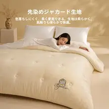 大豆繊維使用の春秋冬用掛け布団【学生寮向け・二合一デザイン・季節を問わず】（セットアップ対応）