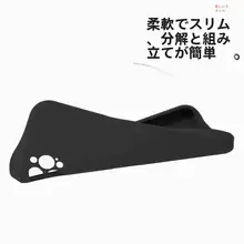 携帯電話ケース iPhone11 対応 メンズ ブラック リキッドシリコン 薄型 衝撃吸収