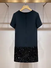手作りリボン付きの美しい刺繍マキシワンピース【優雅なデザイン・スパンコールパッチワーク】