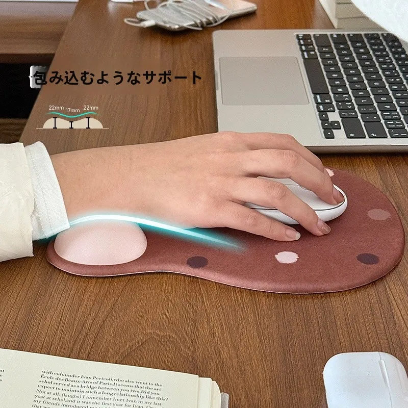 ドット柄リト付きマウスパッド：女性向けデスク用の快適性と耐久性を実証
