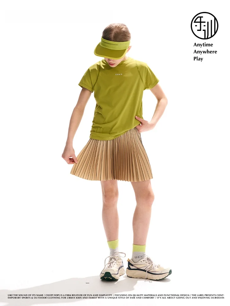 女の子用グラデーションカラーの半身スカート：夏用・百褶・スポーティデザインの着心地と通気性を徹底解説