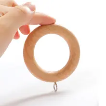 無垢材カーテンクリップリング【ローマ式カーテン用・木製】