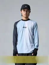 春秋用 ラウンドネック メンズフィッシングウェア【速乾・通気性・長袖・アウトドア・ハイキング用】