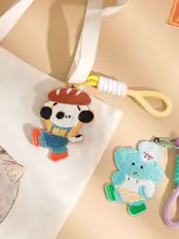 イラストレーターコラボ インスタ風 可愛い犬の刺繍キーチェーン【マスコット・プレゼント用】