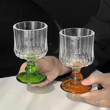 おしゃれな雰囲気のアンティーク風ガラスワイングラス【高脚・シャンパン・カクテル用】