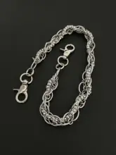 金属製のヴィンテージ風ウエストハングアクセサリー【リングとねじれたデザイン】