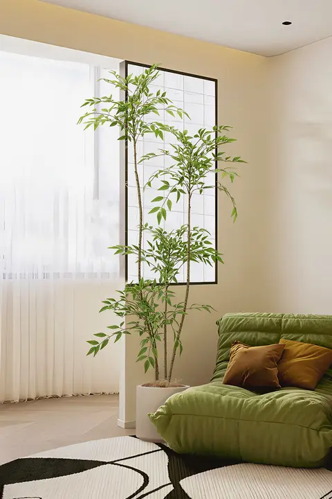リアルな質感の南天竹の人工観葉植物【室内装飾・高級感】