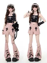 洗練されたデザイン！春夏用レディースショートパンツ【可拆卸レッグウォーマー付き・ストリートファッション】（セットアップ対応）