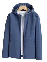 防風・防水のフルジップフリースジャケット【メンズ・秋冬用・フード付き・厚手】