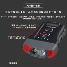 ヘッドライト クリップライト IPX5防水 LED モーションセンサー ダブルスイッチ 夜釣り アウトドア キャンプ トレッキング H260Pro