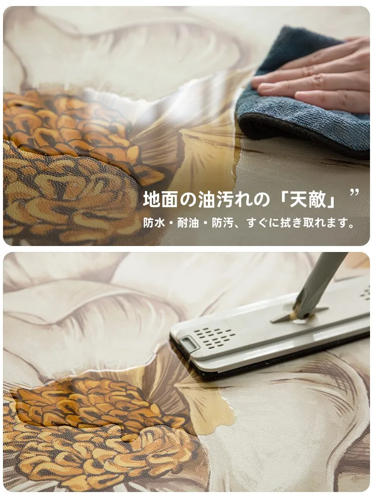 おしゃれなユリ型玄関マット：ヴィンテージ風デザインと防滑性能の実際