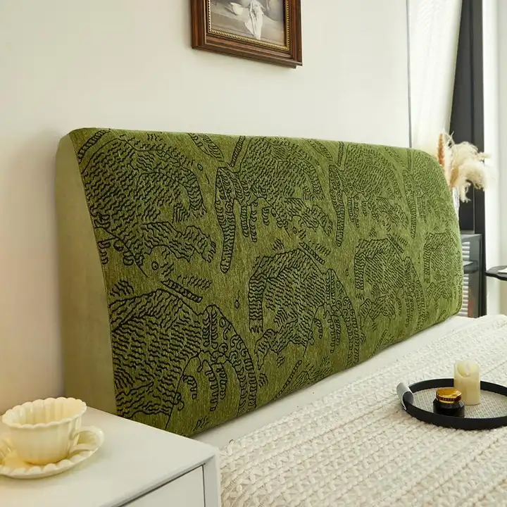 高級シェニール製ベッドヘッドカバー【防塵・衝撃保護・取り外し可能】