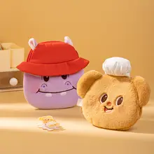 得力 コラボ かわいい紫色のハイマー 化粧ポーチ【口紅収納・掛け紐付き】