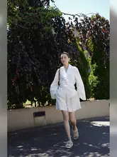 WinnieTang ハイクオリティコットン製 ヴィンテージ風 フレアスリーブジャケット【クラシックシルエット】