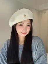 秋冬用ウール製レトロベレー帽【スタイリッシュ・女性用・顔立ちを引き立てるデザイン】