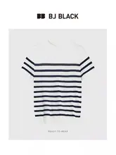 半袖ニットTシャツ メンズ ストライプ バイカラー プルオーバー おしゃれ 夏