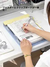 透明な二層ファイルフォルダー【A4サイズ・大容量・デ スク用収納】
