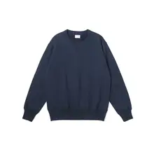 全棉フリーススウェットシャツ【クルーネック・エジプト超長綿・標準袖】