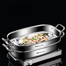 316ステンレス製蒸し器【多機能・家庭用・魚料理・角型】