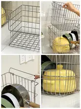 ステンレス製鍋ラック【キッチン収納・調理器具用・鍋蓋スタンド・重ね置き可】