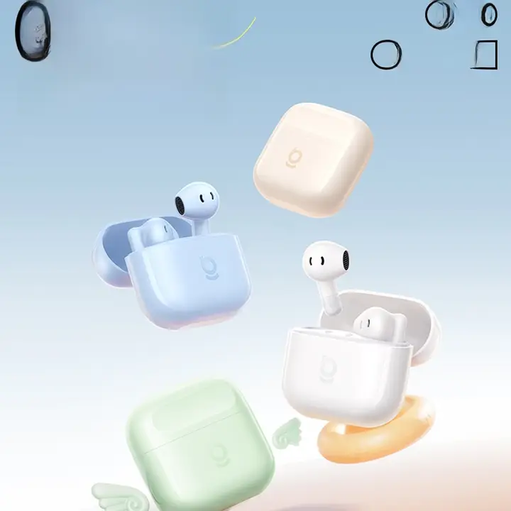 ワイヤレスBluetoothイヤフォン【半入耳・新色ミルクアーモンド・Xiaomi・Apple対応】