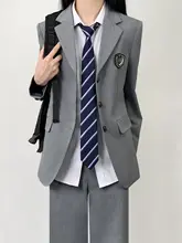 春秋用女子JK制服ジャケット【学院風・おしゃれデザイン】（セットアップ対応）
