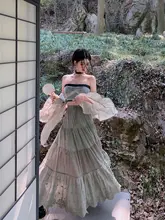 泡袖トップスとブラレット・ウエストゴムの傘スカート【二色展開・カジュアルファッション】（セットアップ対応）