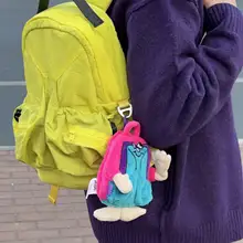 ロケット型の毛糸ぬいぐるみキーホルダー【カバンやスマホにも使える】