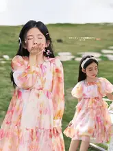 ワンピース キッズ ガールズ 長袖 花柄 おしゃれ 春夏