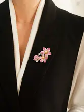 高級感あふれる金色パール桜デザインブローチ【エレガントなチャイナドレス向け】